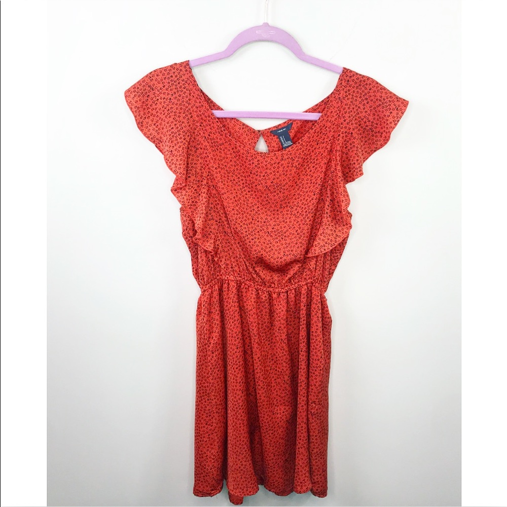 ‼️$5 SALE‼️ Orange Floral Forever XXI Dress